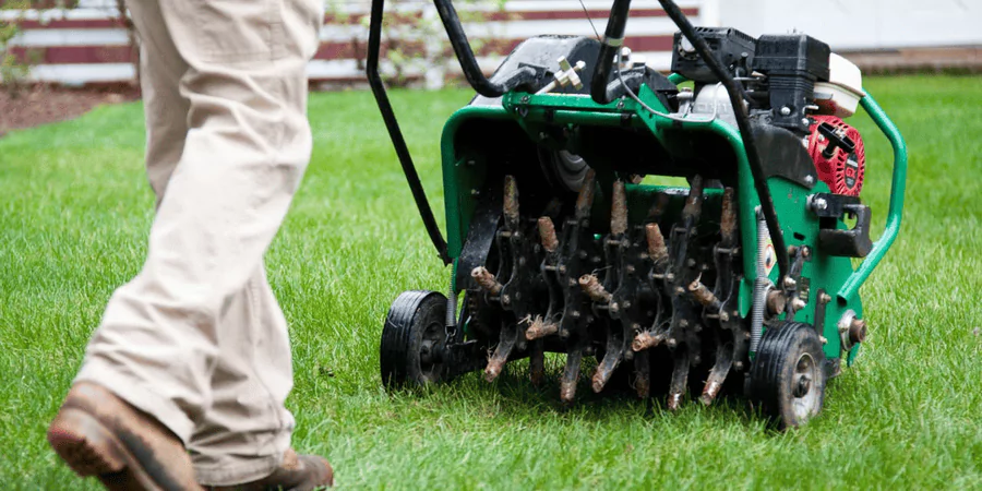 walk behind aerator